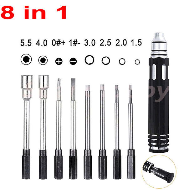 Multifunctional 8-in-1 Screwdriver Hex Screwdriver