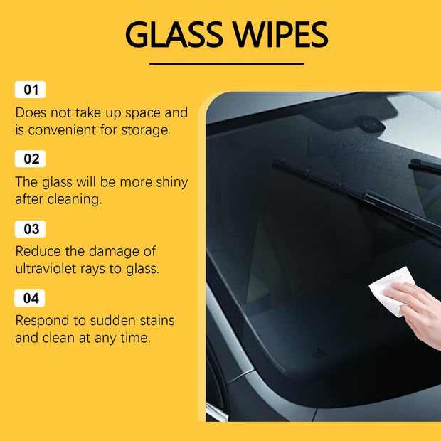 Car Glass Cleaning Wipes Rearview Mirror Anti-fog