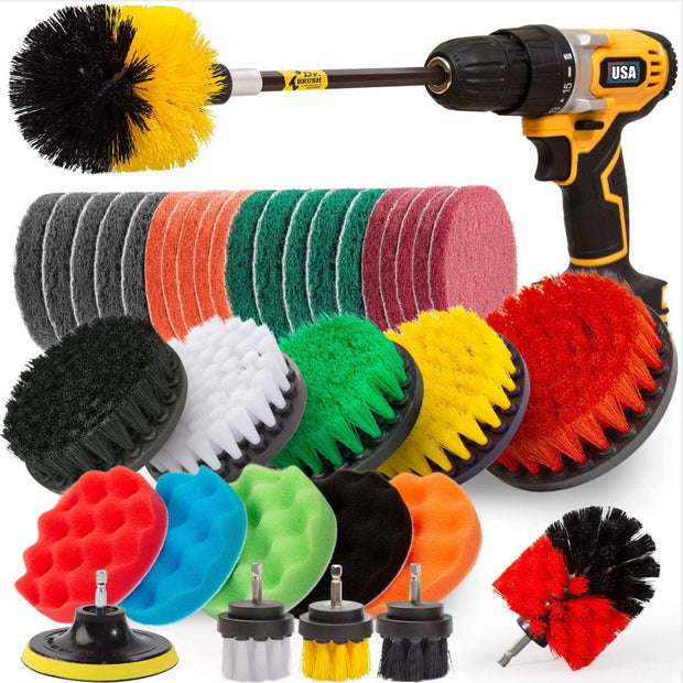 37-piece brush cleaning combo set, versatile tools for detailed cleaning and maintenance.
